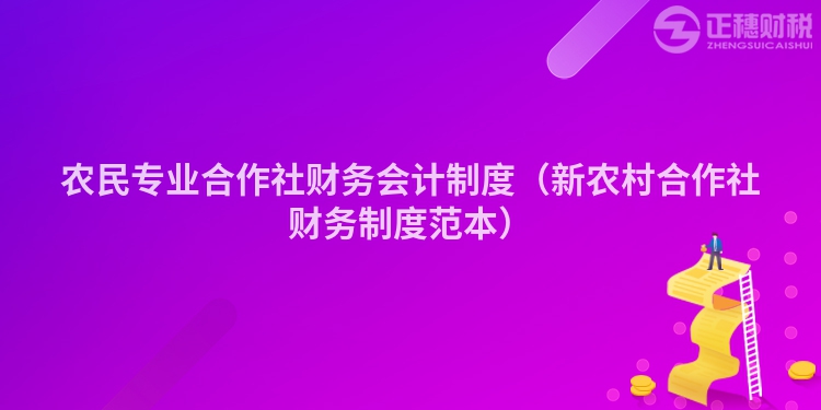 农民专业合作社财务会计制度(新农村合作社财务制度范本)