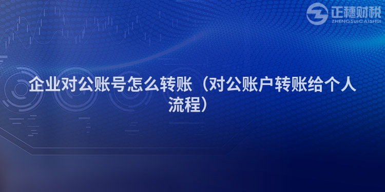 企业对公账号怎么转账(对公账户转账给个人流程)