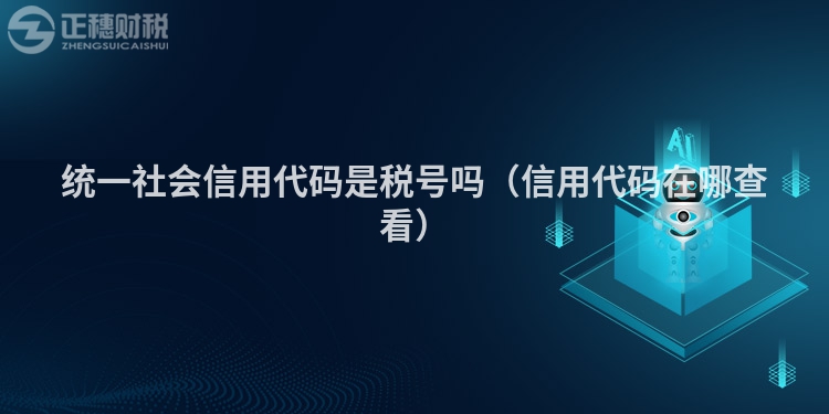 统一社会信用代码是税号吗(信用代码在哪查看)