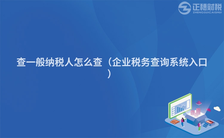查一般纳税人怎么查(企业税务查询系统入口)