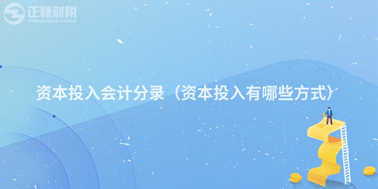 资本投入会计分录(资本投入有哪些方式)