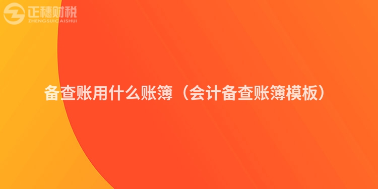 备查账用什么账簿(会计备查账簿模板)
