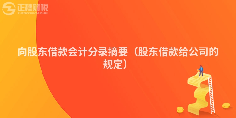 向股东借款会计分录摘要(股东借款给公司的规定)