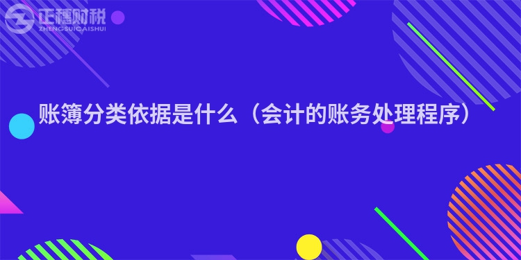 账簿分类依据是什么(会计的账务处理程序)