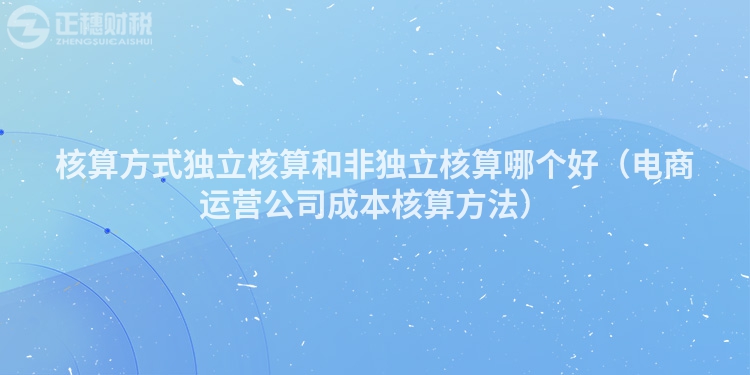 核算方式独立核算和非独立核算哪个好(电商运营公司成本核算方法)