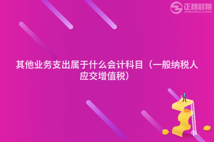 其他业务支出属于什么会计科目(一般纳税人应交增值税)