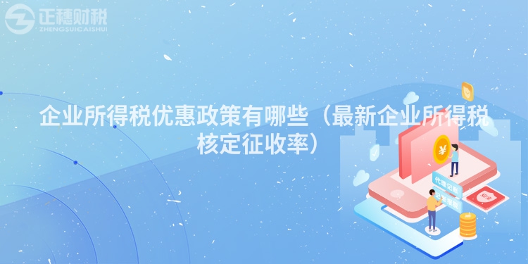 企业所得税优惠政策有哪些(最新企业所得税核定征收率)