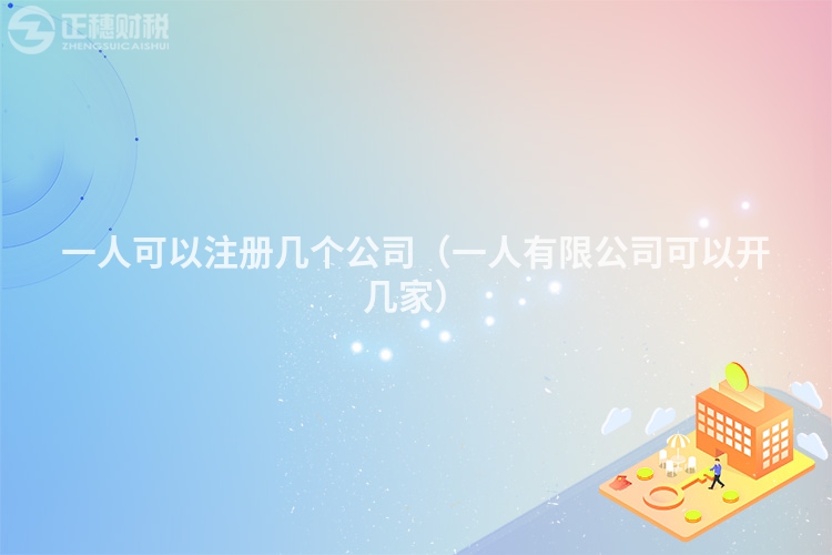一人可以注册几个公司（一人有限公司可以开几家）